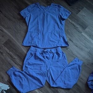 Med Couture Royal Blue Scrub Set